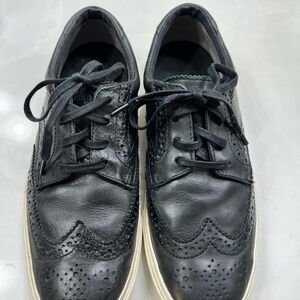Men's COLE HAAN Black Leather Brogue SNEAKERS Shoes Men’s Size 7